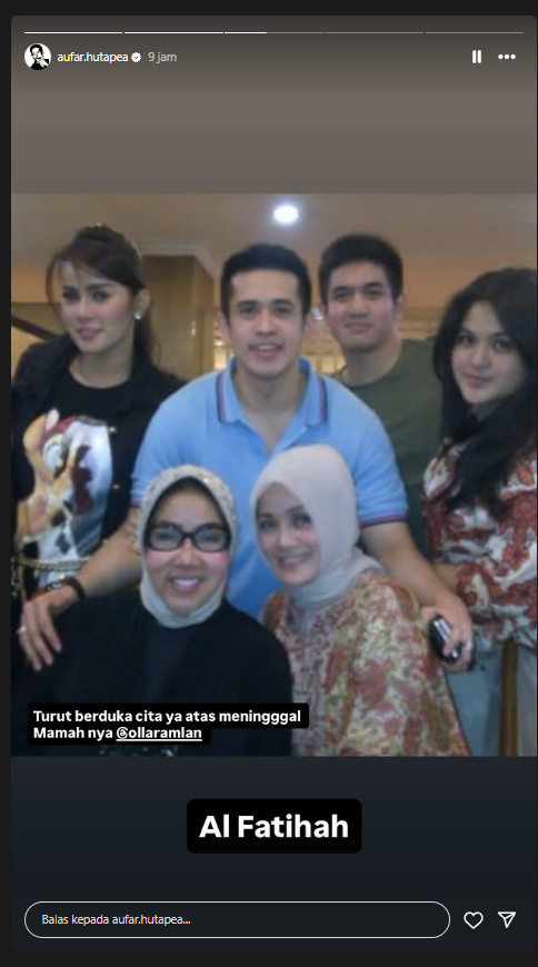 Aufar Ikut Berduka Atas Kepergian Ibunda Olla Ramlan Instagram