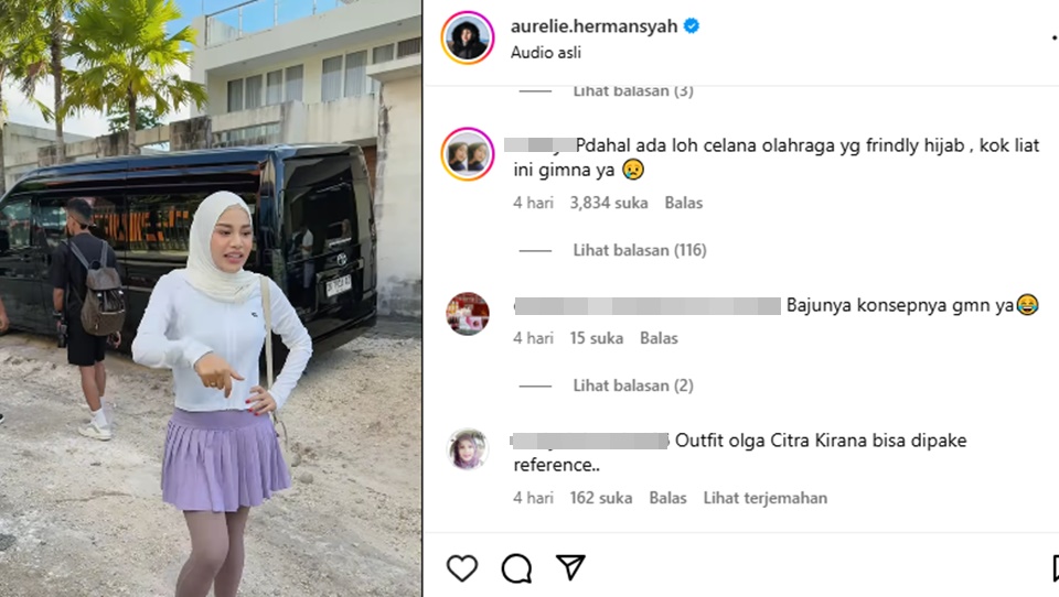 Outfit Olahraga Aurel Hermansyah Tuai Kritik Keras [Instagram]