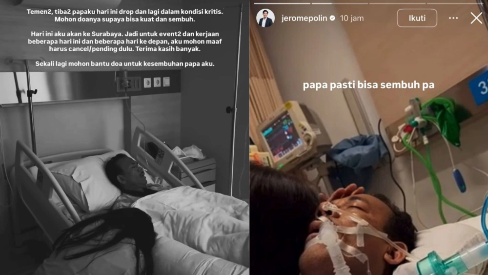 Ayah Jerome Polin, Marojahan Sintong Sijabat kini dalam kondisi kritis [Instagram/@jeromepolin]