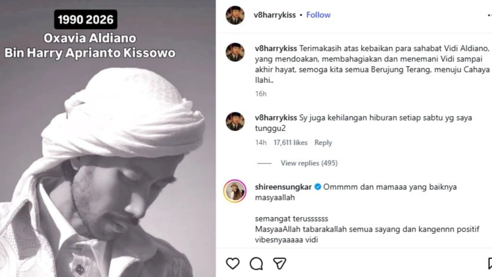 Unggahan ayah Vidi Aldiano usai kehilangan sang anak. [Instagram]