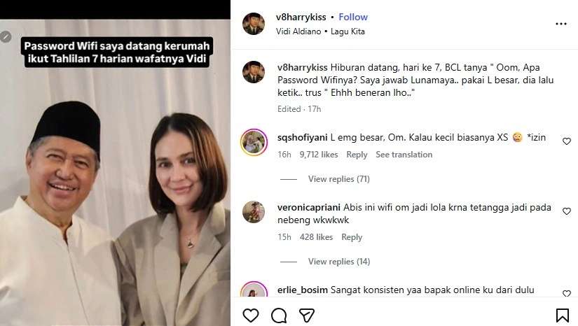 Momen ayah Vidi Aldiano foto dengan Luna Maya. [Instagram]