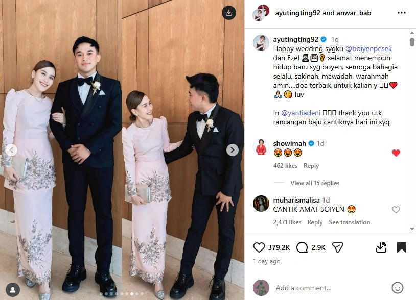 Ayu Ting Ting Gandeng Cowok Ini Di Pernikahan Boiyen Instagram Ayutingting92
