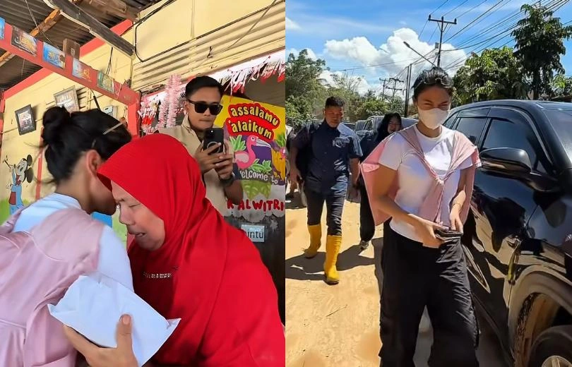 Azizah Salsha Kunjungi Korban Banjir Bandang Instagram