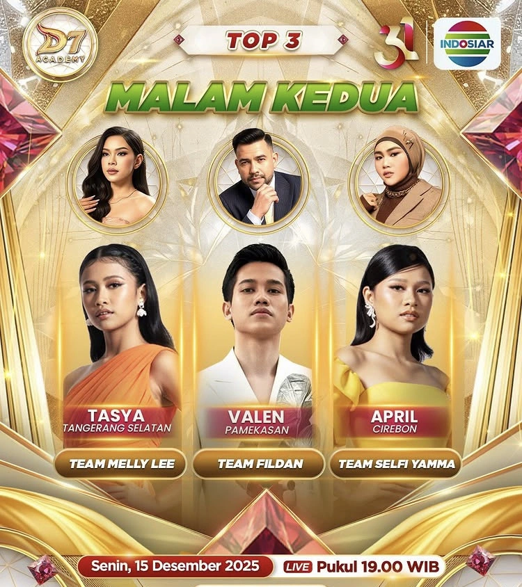 Babak Top 3 Show Malam Kedua Da7 Indosiar [Instagram]