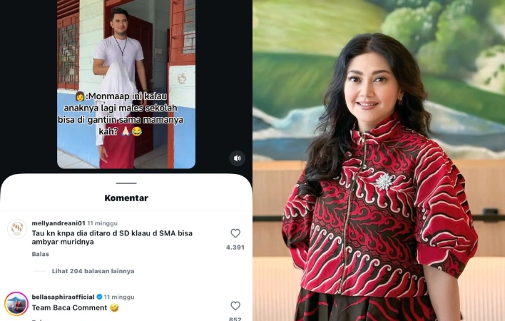 Bella Saphira Komentari Video Guru Sd Ganteng Instagram