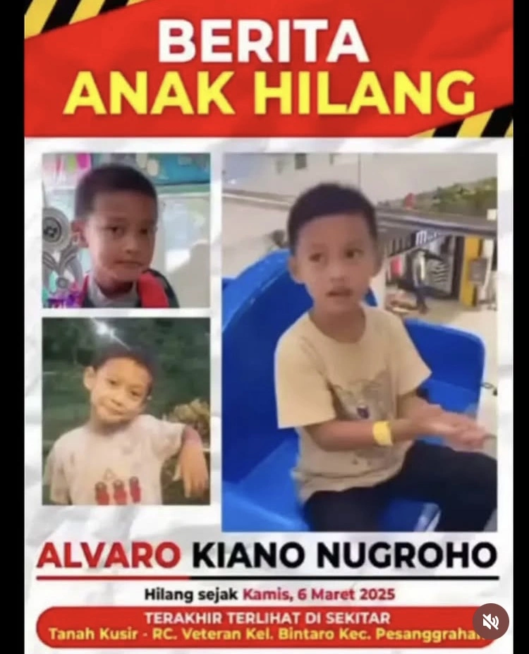 Berita Hilangnya Alvaro Kiano Nugroho (Instagram)