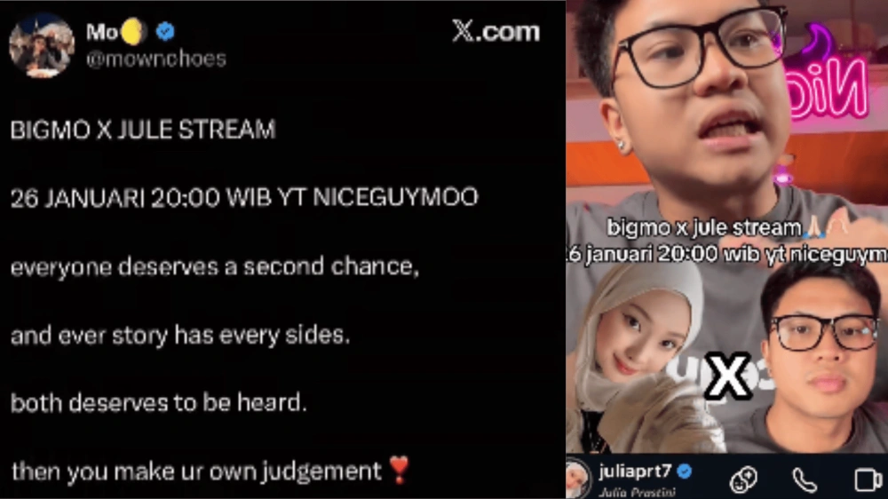 Bigmo Undang Jule Ke Live Streamnya [Sumber: X]