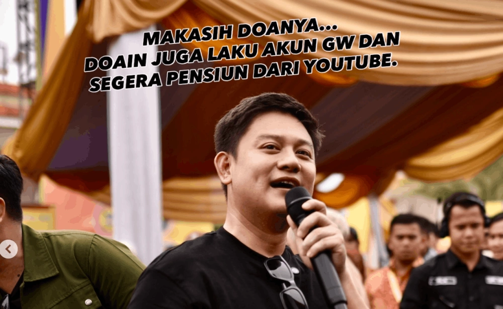 Bobon Santoso umumkan pensiun dari Youtube dan jual akunnya 20 miliar. [Instagram]