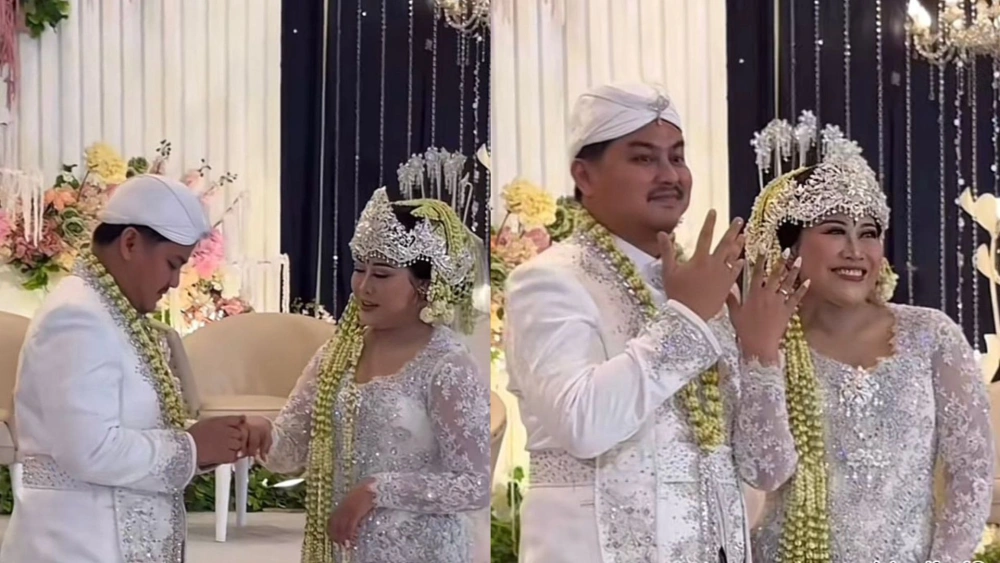 Boiyen dan Rully Anggi Akbar resmi menikah. [TikTok]