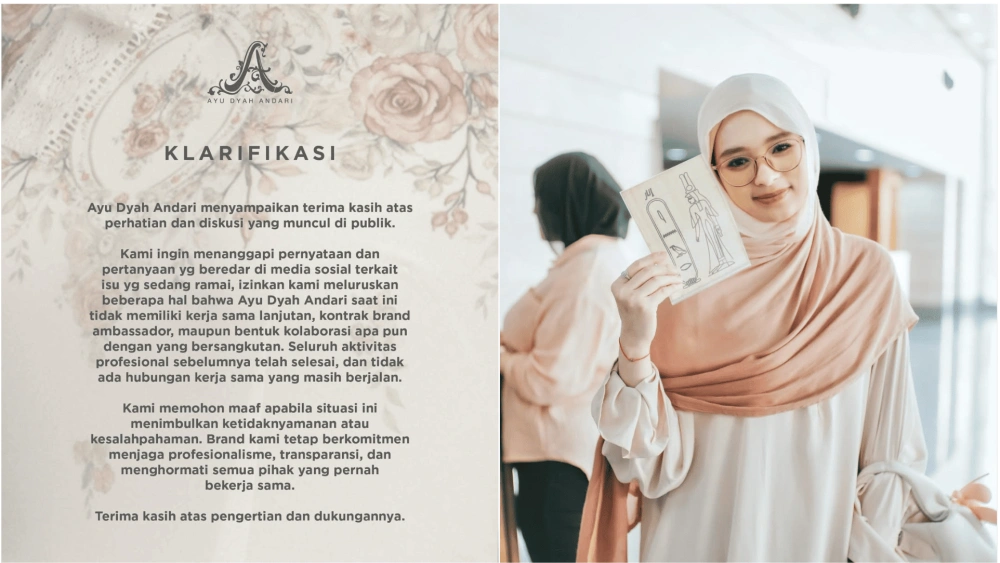 Brand Ayu Dyah Andari Tegaskan Status Kerja Sama Inara Rusli [Instagram]