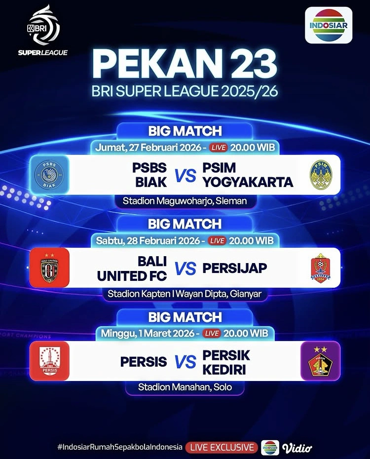 Bri Super League Indosiar Pekan Ke 23 [Instagram{