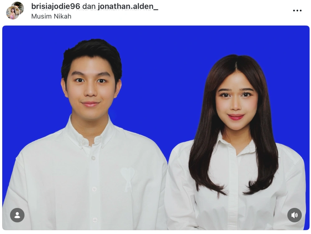 Brisia Jodie Dan Jonathan Alden Pamerkan Foto Latar Biru Instagram Brisiajodie96