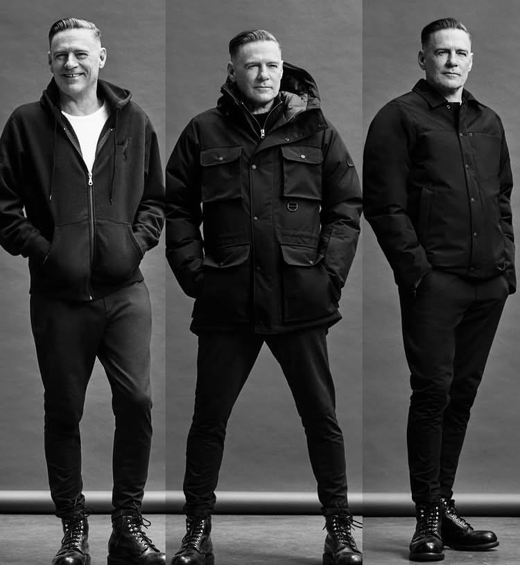 Bryan Adams saat menjadi foto model untuk sebuah merek jaket