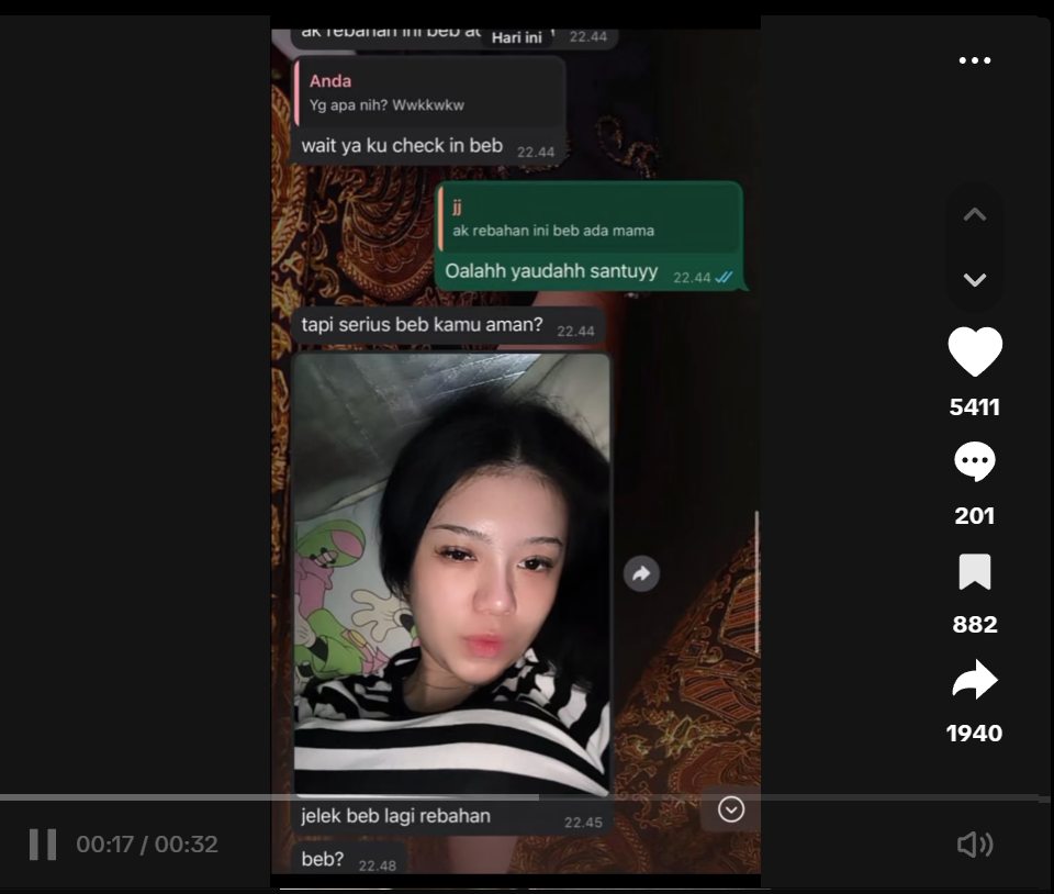 bukti chat Mahasiswi UNAIR dengan suami Nonik Ayu