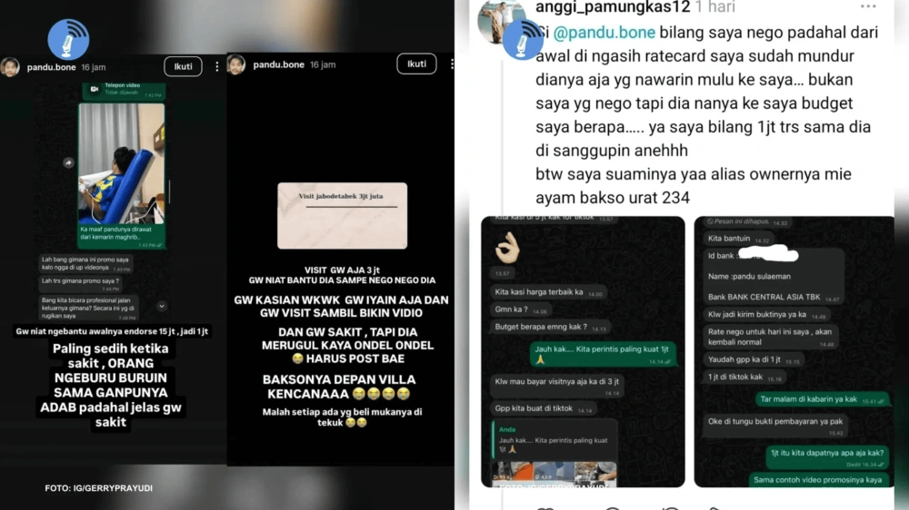 Bukti Pesan Whatsapp Yang Di Bagikan Korban [Sumber: Instagram]