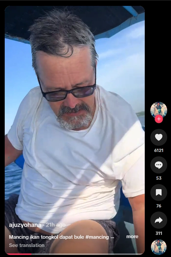 Bule Rusia Diselamatkan Nelayan Bali [sumber: TikTok]