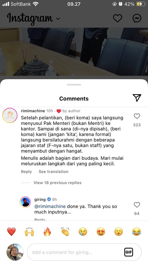 Caption Giring Ganesha di IG Banyak Typo, Dinilai Gagal Berbahasa Indonesia