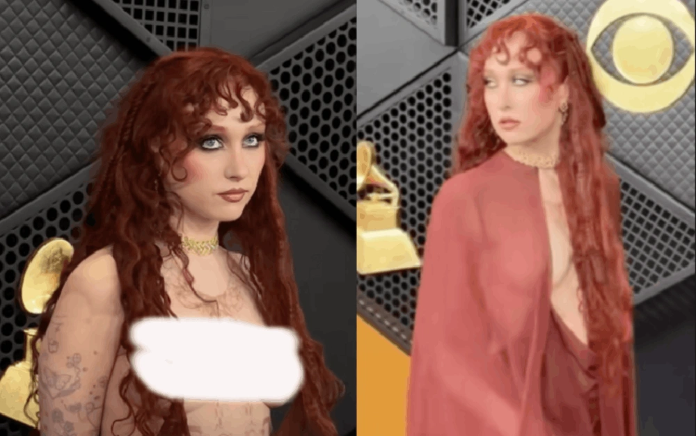 Chapell Roan tampil di Grammy hanya dengan penjepit puting. [TikTok]