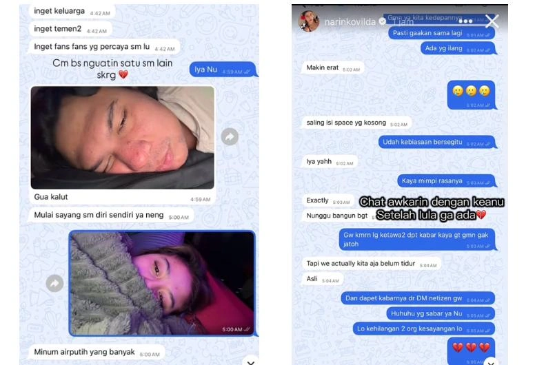 Chat Awkarin Dan Keanu Menguatkan Satu Sama Lain Tiktok