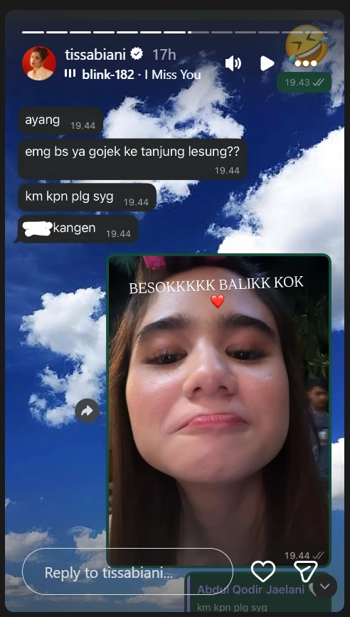Chat Mesra Tissa Biani Dan Dul Jaelani Cc Instagram