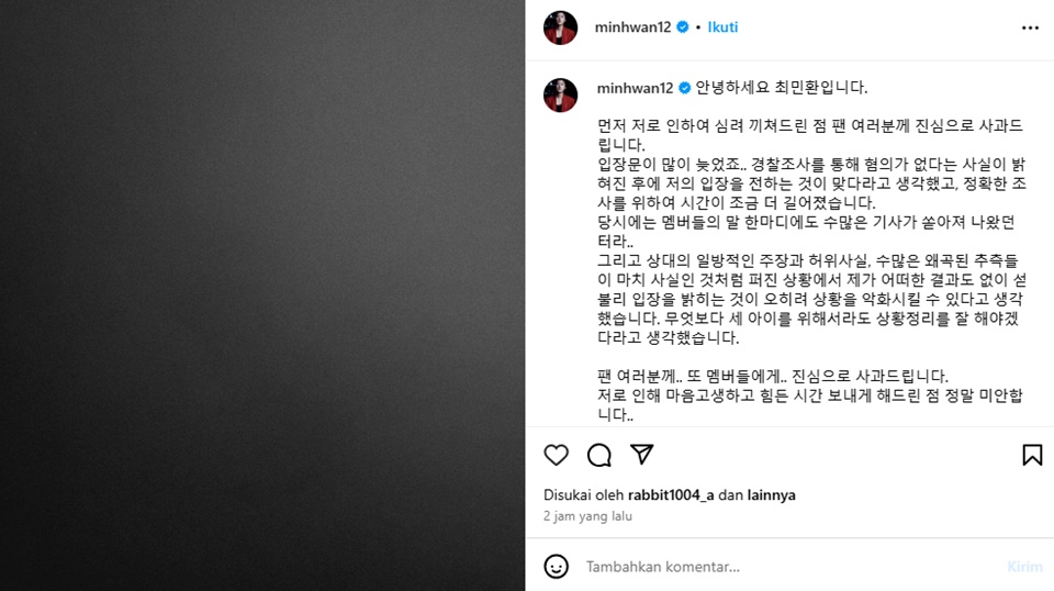 Choi Minhwan F.T. Island Muncul Picu Reaksi Sinis, Sebut Yulhee Bohong?