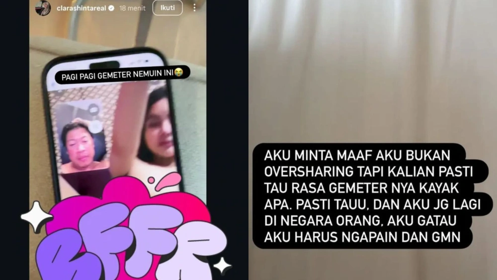 Clara Shinta memergoki suami VCS dengan wanita lain. (Instagram)