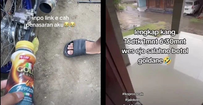 Cuplikan Video Viral Botol Golda Coffee [Instagram]