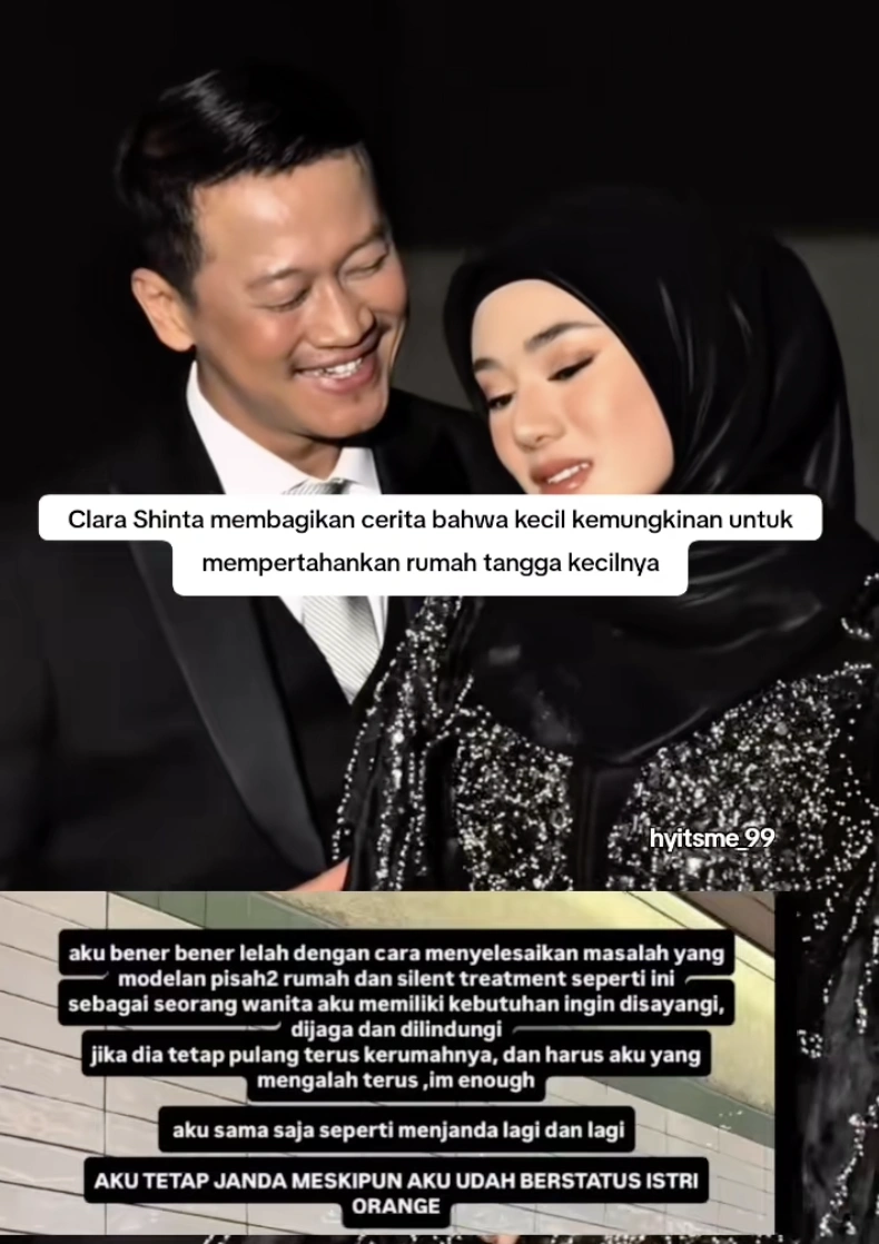 Curhat Clara Shinta Soal Rumah Tangganya