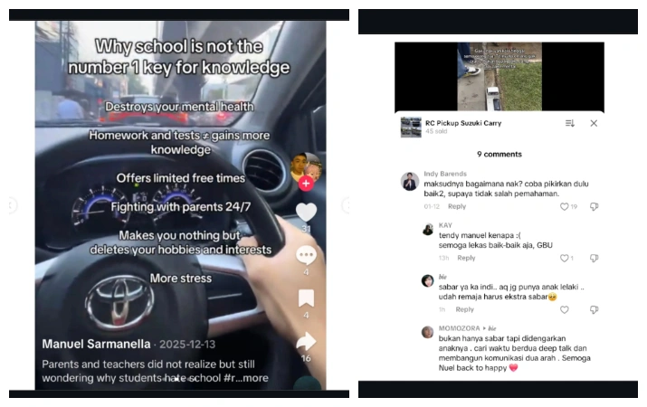 Curhatan Manuel Anak Indy Barends [Sumber: Instagram]