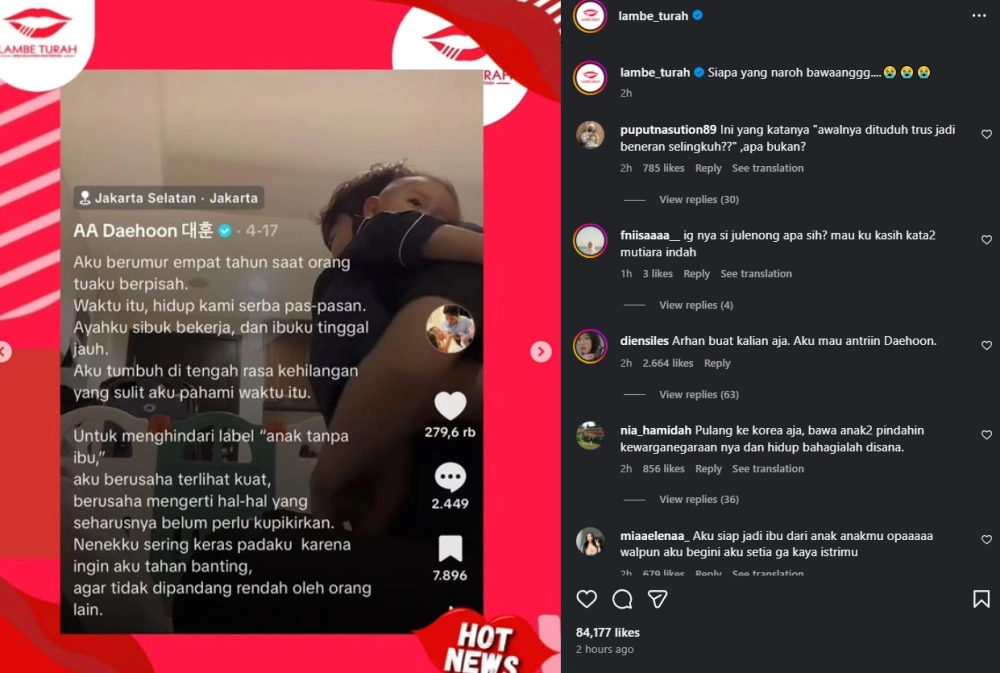 Curhatan Na Daehoon Tentang Masa Kecilnya Orangtua Berpisah Instagram Lambe Turah