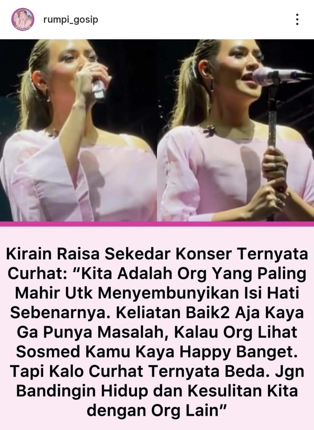 Curhatan Raisa Saat Di Konser Viral Menyusul Isu Keretakan Rumah Tangganya Dengan Hamish Daud Instagram Hamishdw