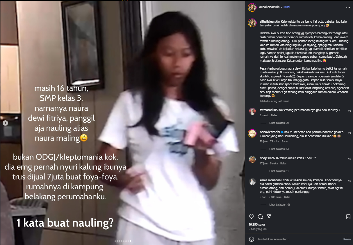 Bocah SMP curi makeup di rumah selebgram.
