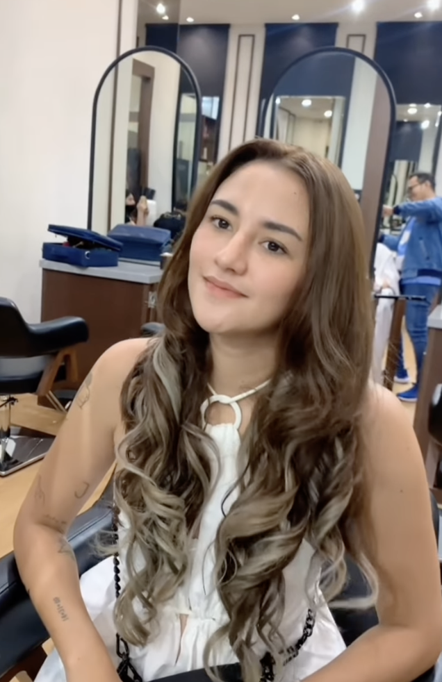 Dahlia Poland Kian Cantik Dengan Rambut Baru. [TikTok]