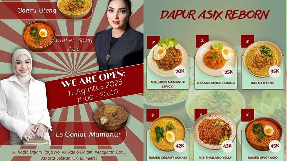 Dapur Asix Reborn, Bisnis Kuliner Keluarga Anang Hermansyah & Ashanty Usai Lumiere Tutup