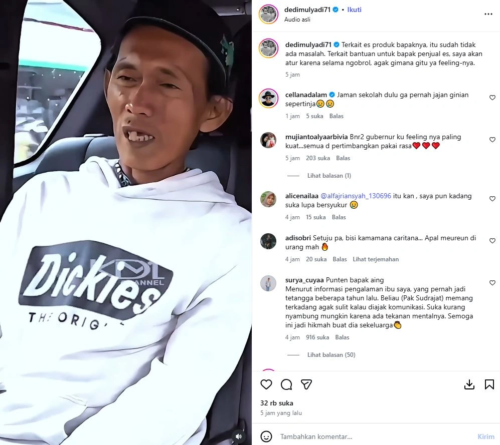 Dedi Mulyadi Semprot Sudrajat Soal Biaya Pendidikan Anak [sumber: Instagram Dedimulyadi71]
