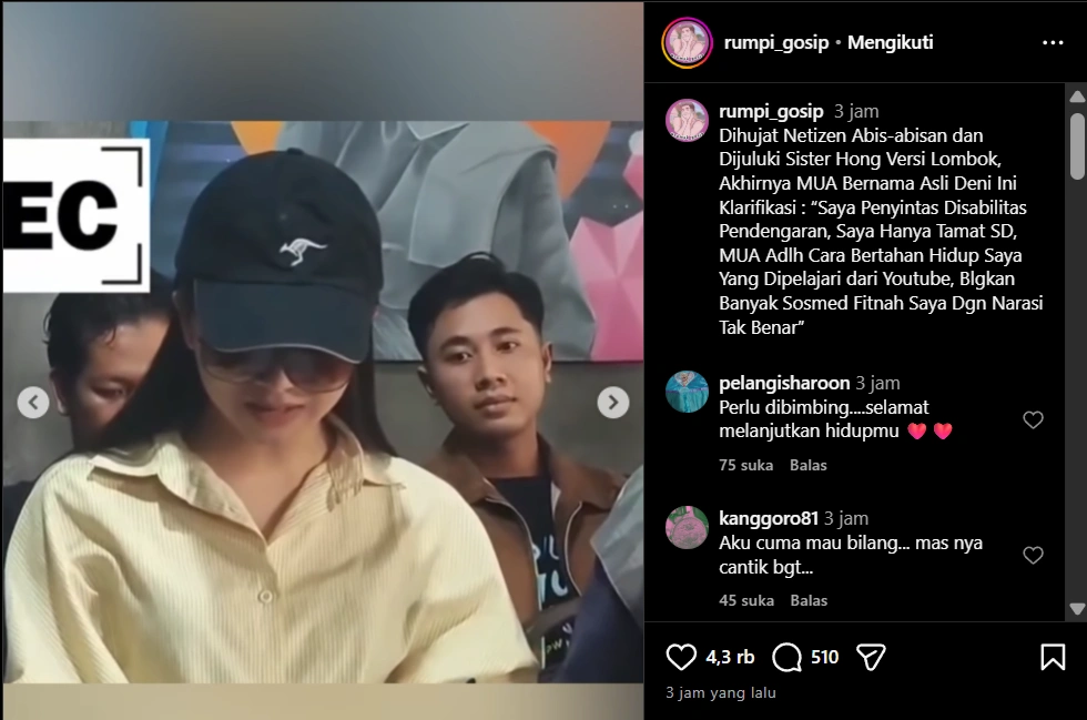 Deni Apriadi Rahman Alias Dea Lipha Mua Asal Lombok Berjuluk Sister Hong Versi Indonesia Mengungkap Identitasnya Cc Instagram