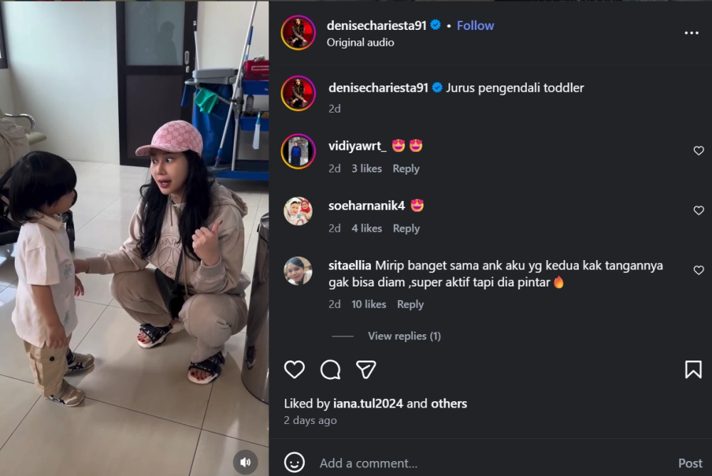 Denise Chariesta Nasihati Jaden Bowen [Sumber: Instagram]