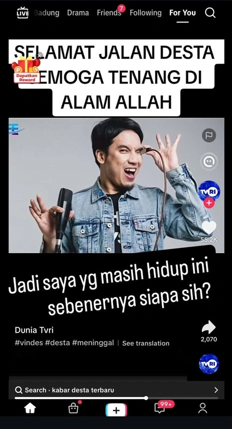 Desta jawab kabar hoaks.