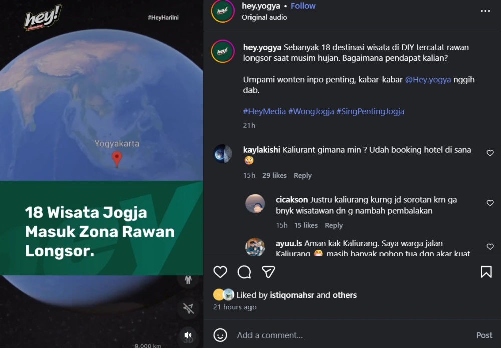 Destinasi Wisata Diy Rawan Longsor Cc Instagram