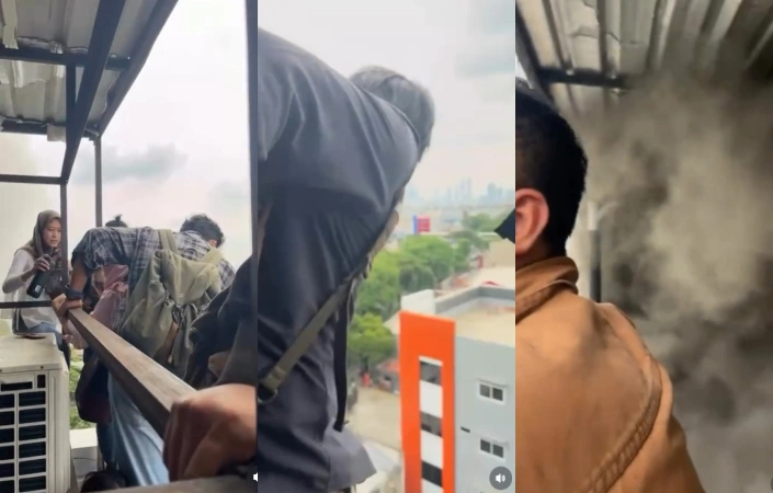 Detik Detik Karyawan Terra Drone Terjebak Di Rooftop Saat Kebakaran [Instagram]