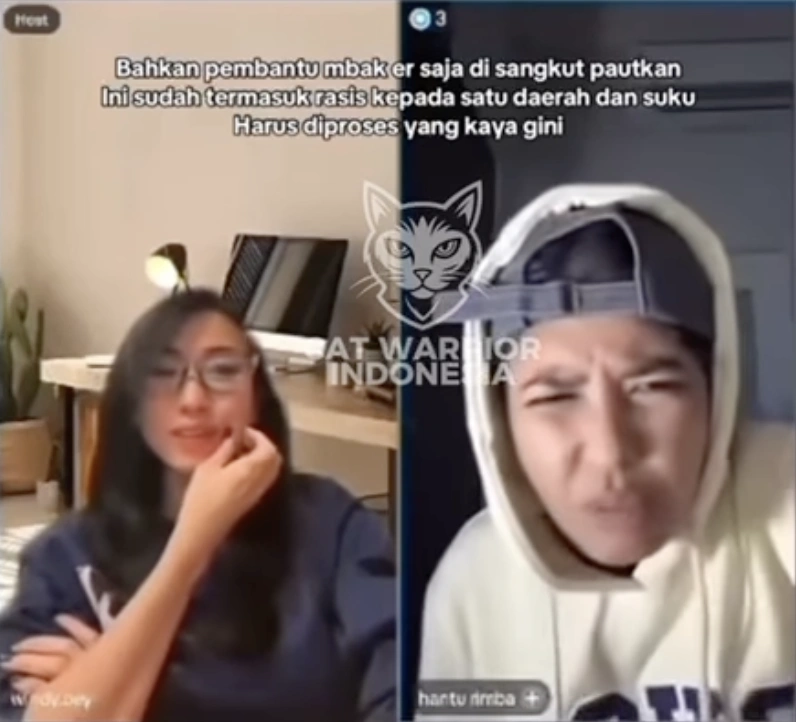 Dewi Mooy saat melakukan live dan menghina suku Sumba. [TikTok]