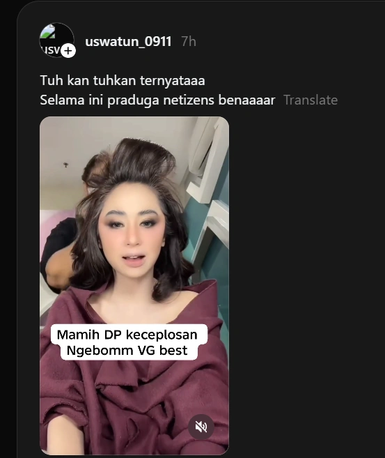 Dewi Perssik Keceplosan Ngeboom VG [Sumber: Threads]