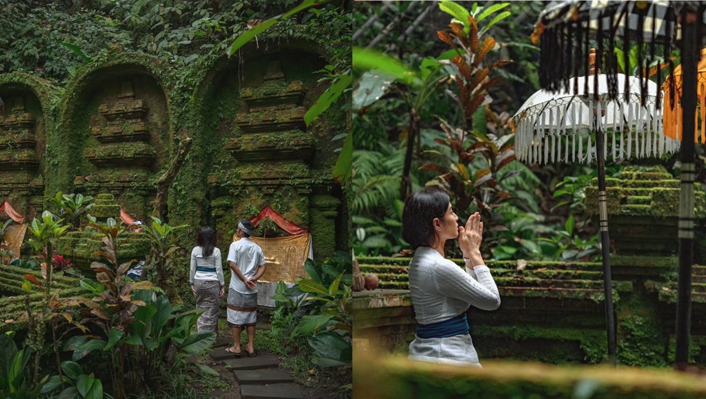Dian Sastro menjalani ritual Hindu. (Instagram)