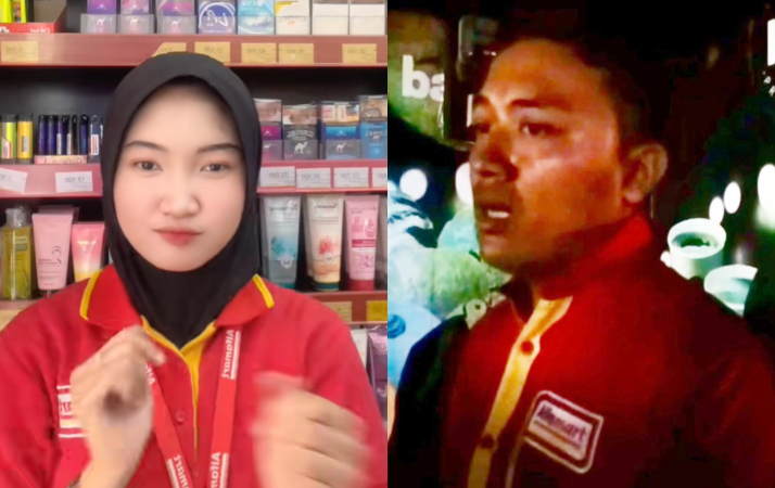 Dina Oktaviani dan pelaku. [Instagram]