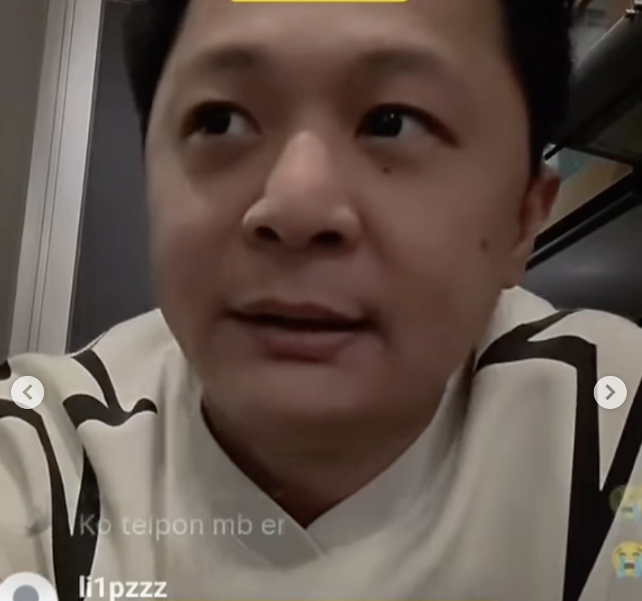 Dj Bravy mengumumkan kebenaran perselingkuhannya lewat siaran live. [Tiktok]