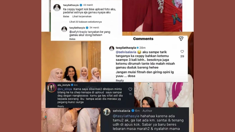 Perseteruan Tasyi dan Selvi di media sosial. [Instagram]