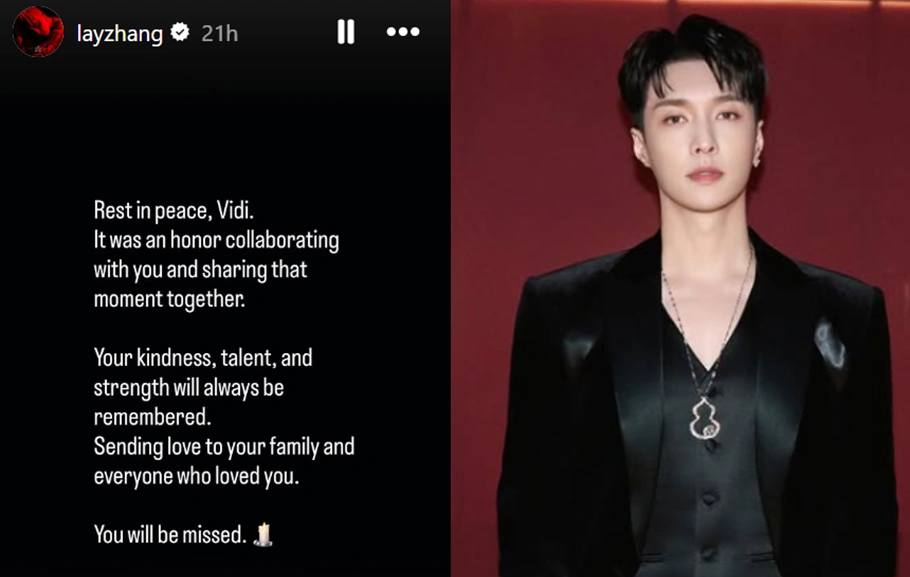 Duka Lay EXO untuk Vidi Aldiano. (Instagram)