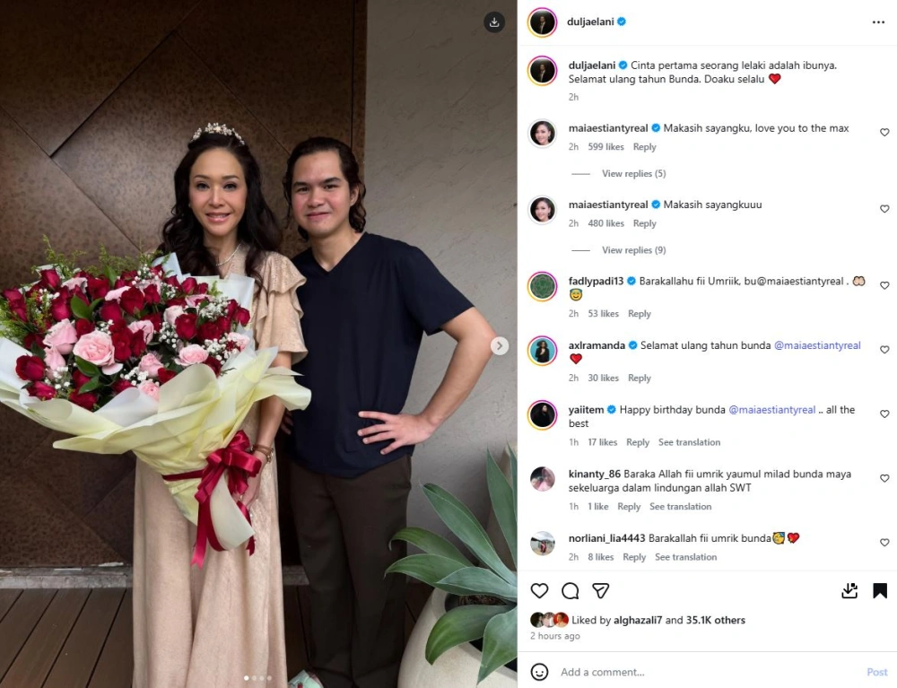 Dul Jaelani Rayakan Ultah Maia Estianty [Sumber: Instagram]