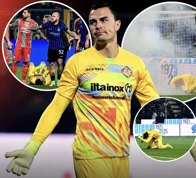 Emil Audero Kena Lemparan Flare Dari Penonton [Instagram]