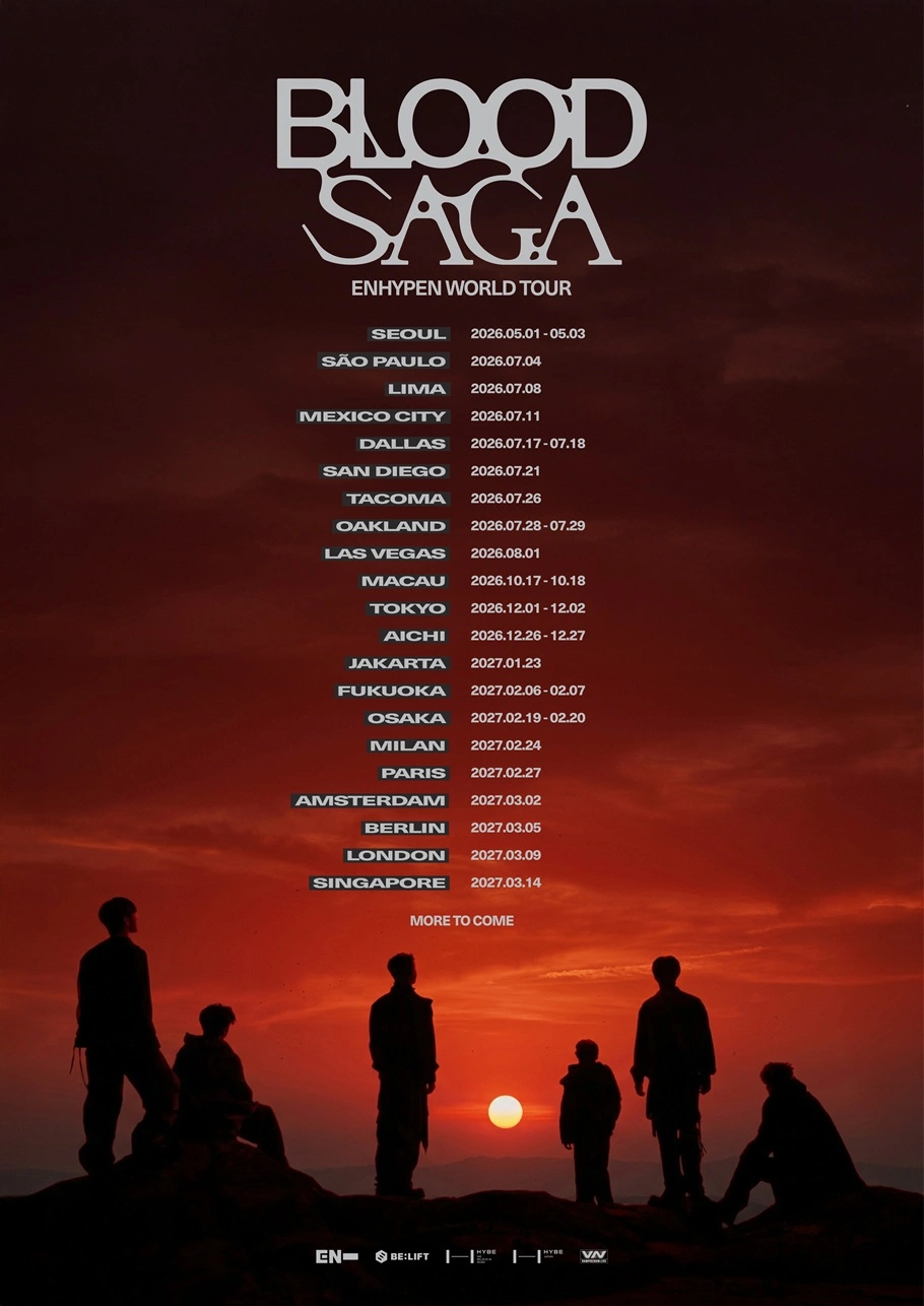 Poster tur dunia ENHYPEN, Blood Saga.